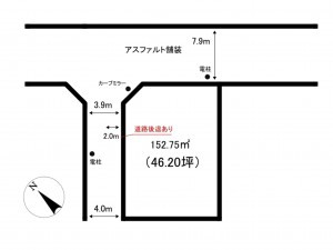 鹿児島市紫原、土地の間取り画像です