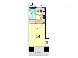 鹿児島市上之園町、収益物件/マンションの間取り画像です