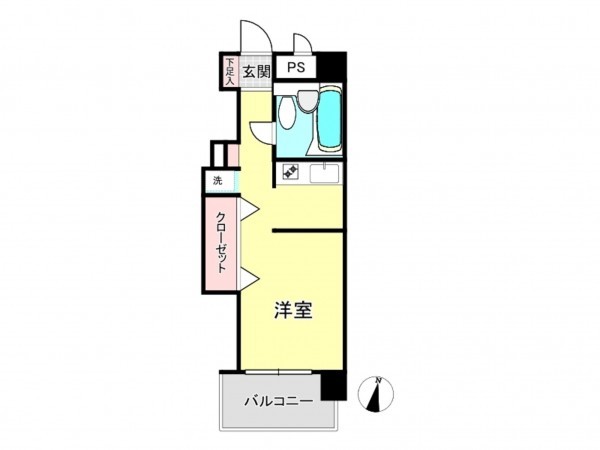 鹿児島市平之町、収益物件/マンションの間取り画像です