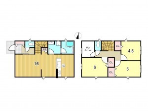 鹿児島市明和、新築一戸建ての間取り画像です
