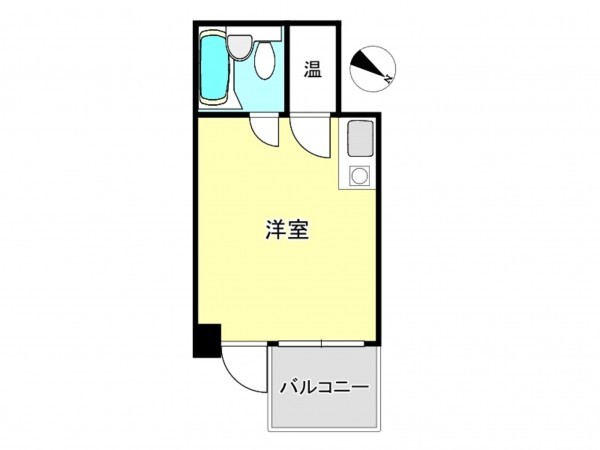 鹿児島市平之町、マンションの間取り画像です
