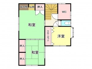 鹿児島市郡元、中古一戸建ての間取り画像です