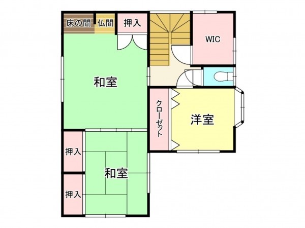 鹿児島市郡元、中古一戸建ての間取り画像です