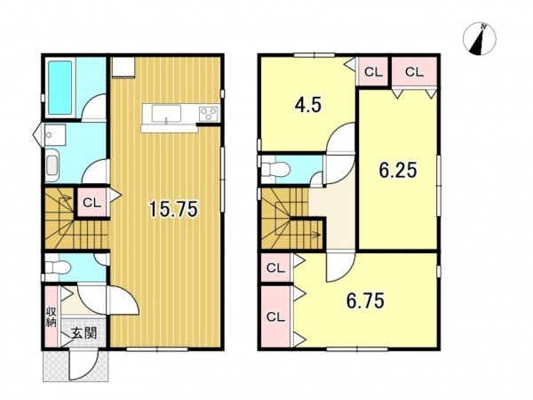 鹿児島市武、新築一戸建ての間取り画像です