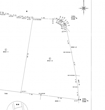 鹿児島市中山町、土地の間取り画像です