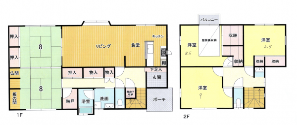 鹿児島市紫原、新築一戸建ての間取り画像です