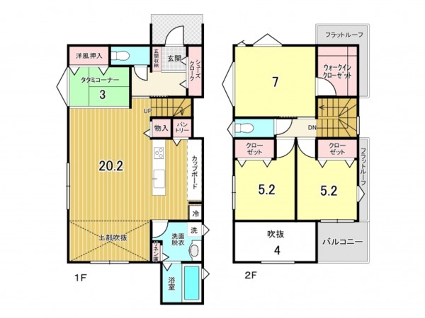 鹿児島市常盤、新築一戸建ての間取り画像です