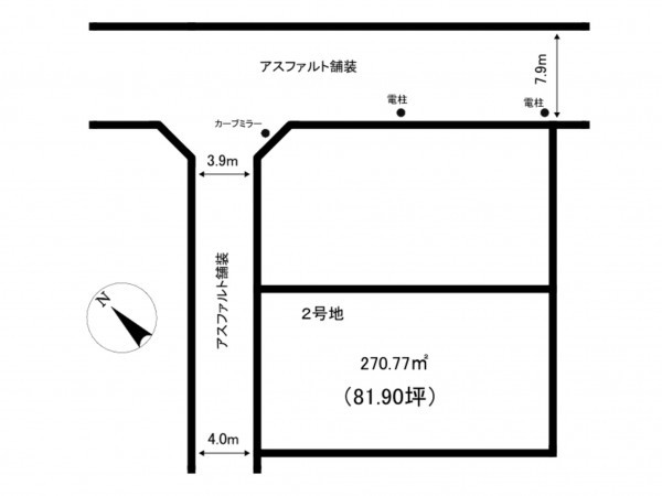 鹿児島市紫原、土地の間取り画像です