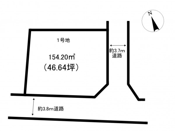 鹿児島市下荒田、土地の間取り画像です