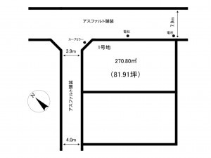 鹿児島市紫原、土地の間取り画像です