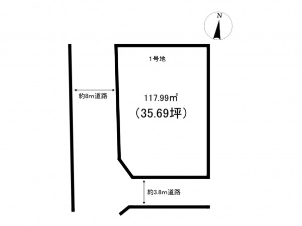 鹿児島市真砂本町、土地の間取り画像です