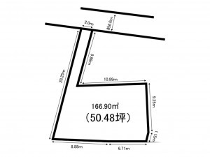 鹿児島市荒田、土地の間取り画像です