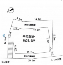 横須賀市公郷町、土地の間取り画像です