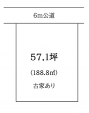 横須賀市大矢部、土地の間取り画像です