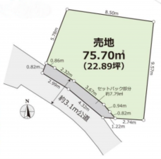 横須賀市根岸町、土地の間取り画像です