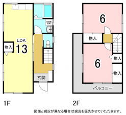 横須賀市久里浜、中古一戸建ての間取り画像です