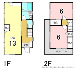 横須賀市久里浜、中古一戸建ての間取り画像です