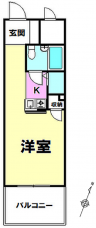 横須賀市森崎、マンションの間取り画像です