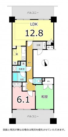横須賀市馬堀海岸、マンションの間取り画像です