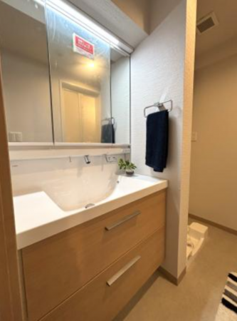 横須賀市久里浜、マンションの洗面画像です