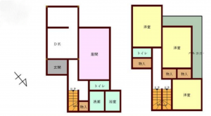 横須賀市野比、中古一戸建ての間取り画像です