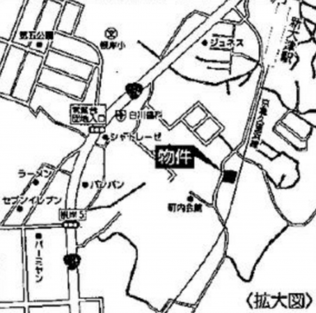 横須賀市根岸町、新築一戸建ての地図画像です