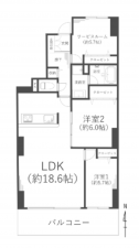 横須賀市武、マンションの間取り画像です