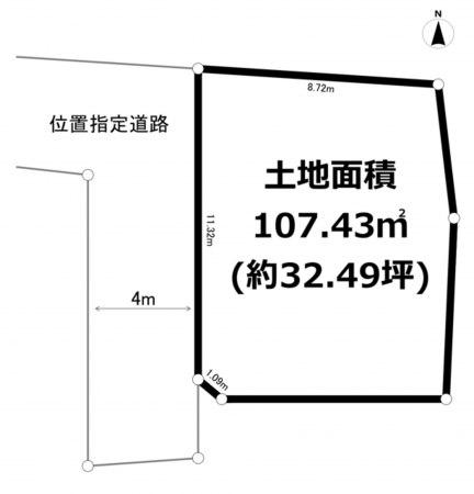 横須賀市平作、土地の間取り画像です