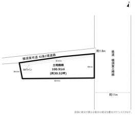 横須賀市佐野町、土地の間取り画像です
