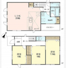 横須賀市池上、新築一戸建ての間取り画像です