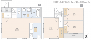 横須賀市坂本町、中古一戸建ての間取り画像です