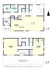 横須賀市ハイランド、中古一戸建ての間取り画像です