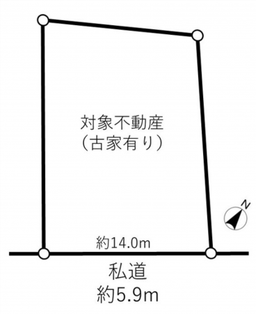 横須賀市佐野町、土地の間取り画像です