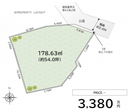 横須賀市野比、土地の間取り画像です