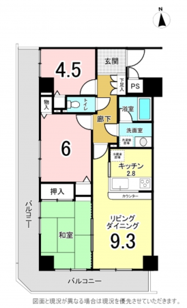 横須賀市小矢部、マンションの間取り画像です