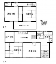 横須賀市武、中古一戸建ての間取り画像です