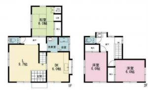 横須賀市池上、中古一戸建ての間取り画像です