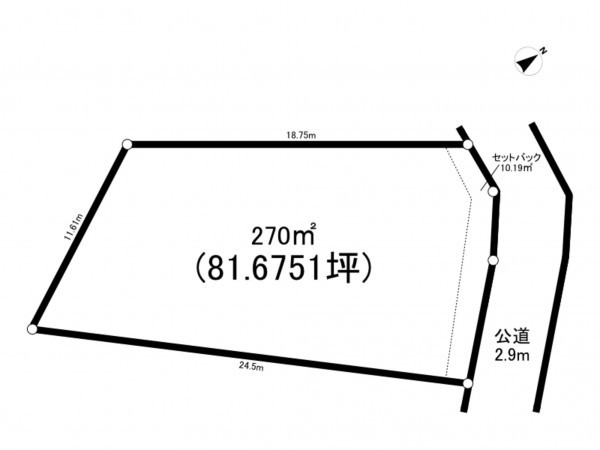 横須賀市阿部倉、土地の間取り画像です