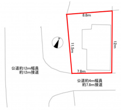 横須賀市池上、土地の間取り画像です