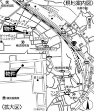 横須賀市佐原、マンションの地図画像です