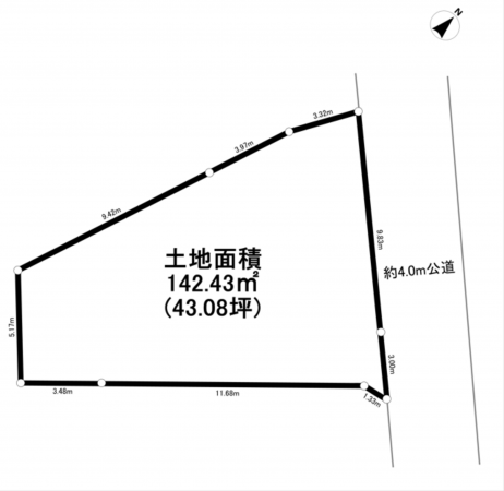 横須賀市武、土地の間取り画像です