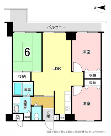 横須賀市大矢部、マンションの間取り画像です