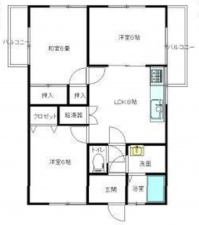 横須賀市佐野町、マンションの間取り画像です