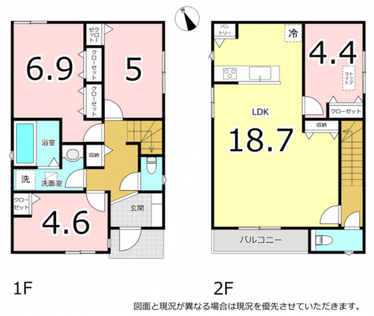 横須賀市武、新築一戸建ての間取り画像です