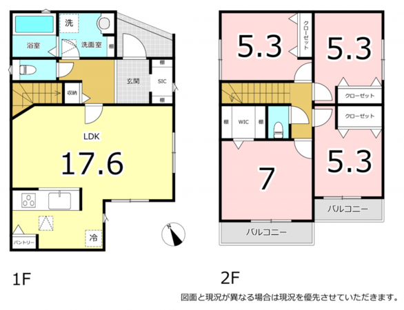 横須賀市武、新築一戸建ての間取り画像です