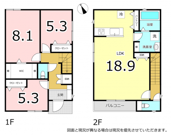 横須賀市武、新築一戸建ての間取り画像です