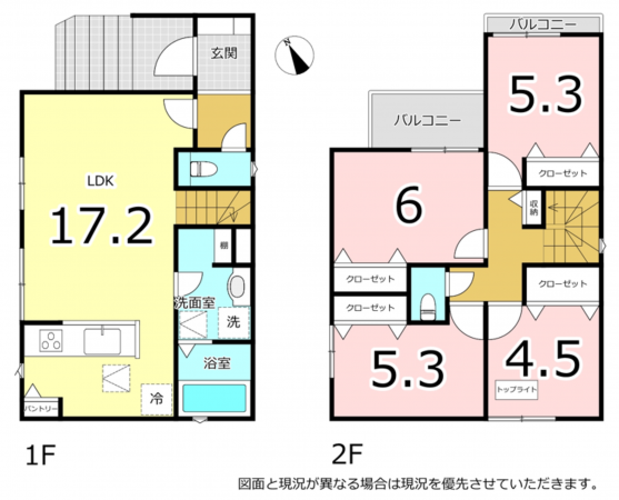横須賀市武、新築一戸建ての間取り画像です