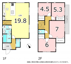 横須賀市根岸町、新築一戸建ての間取り画像です