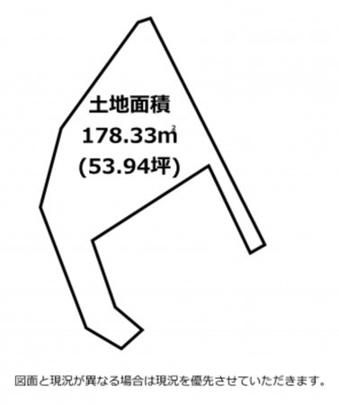 横須賀市阿部倉、土地の間取り画像です