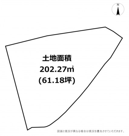 横須賀市阿部倉、土地の間取り画像です